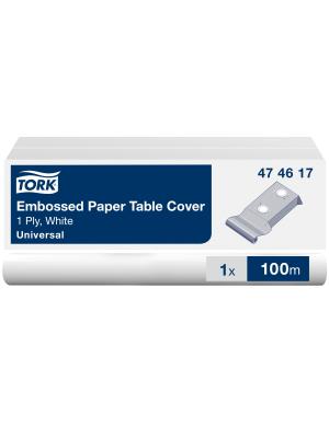 White Embossed Table Cover Roll Image