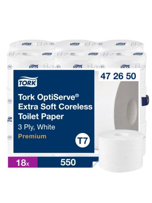 OptiServe® Extra Soft Coreless Toilet Paper White T7 Image