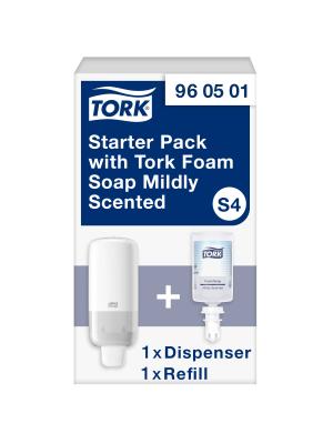 Mild Foam Soap Starter Pack with White Dispenser S4 Image