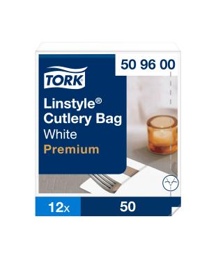 LinStyle® White Cutlery Bag Napkin Image