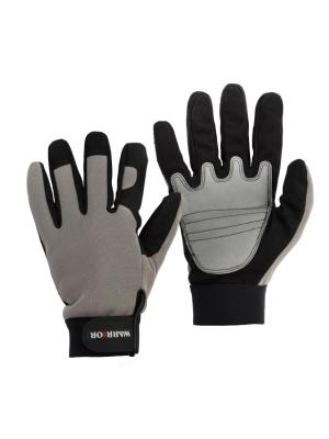Mechanic's Reinforced Gloves Black and Grey Size 8  Image
